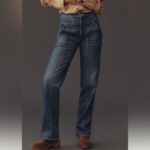MOTHER “The Riveter Rambler Zip Sneak” Jeans – Size 23 – NWOT